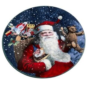 Santas Secret Cake Plate Artwork Wendy Wiinanen
Earthenware Microwave Dishwasher